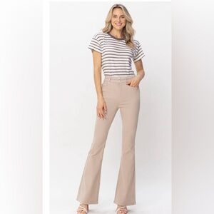 Judy Blue Tan Flare Jeans